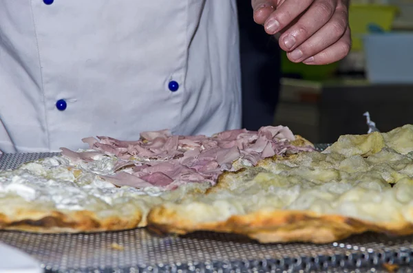 Weiße Pizzen — Stockfoto