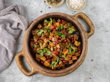 Fırında tavuk var, Gürcü mutfağında. Yüksek kalite fotoğraf