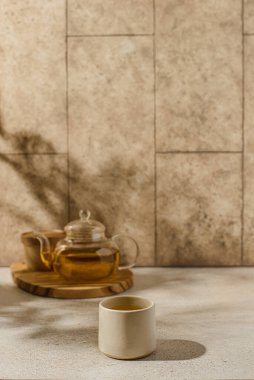 Çaydanlıkta yeşil çay. Yüksek kalite fotoğraf