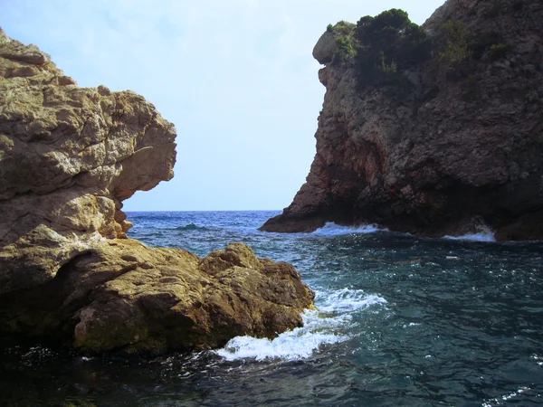 Seascape. hegyvonulatok. Dubrovnik. Horvátország — Stock Fotó