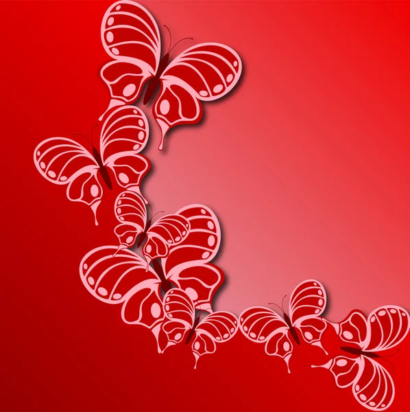 Svatého Valentýna motýli přání — Stockový vektor