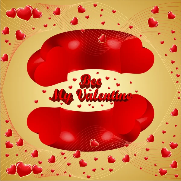 Valentine καρδιές 3d — Διανυσματικό Αρχείο