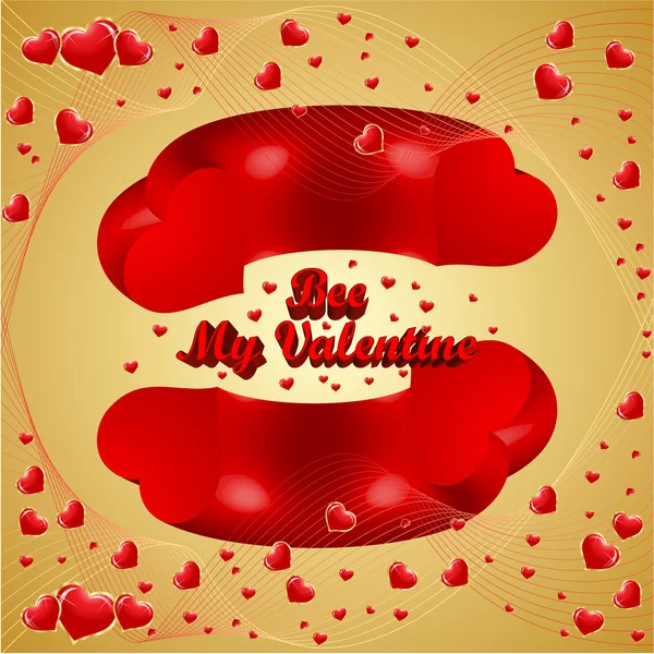 Cuore di San Valentino 3d — Vettoriale Stock