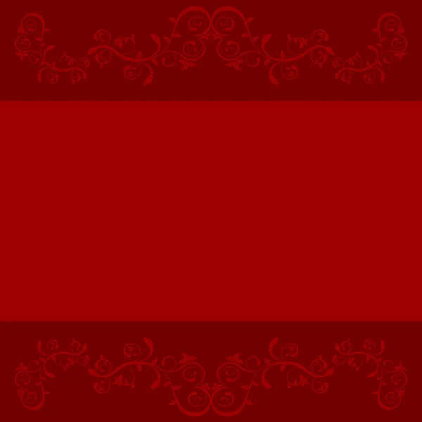 Daun merah pada latar belakang merah - Stok Vektor