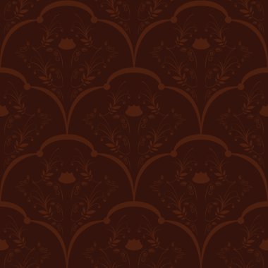 kahverengi zemin yaprak ve çiçek