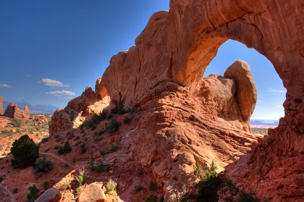 Arco de ventana norte en Arches park, utah, Estados Unidos — Foto de Stock