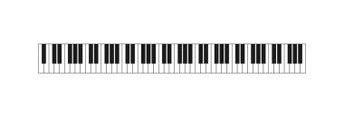 Müzik piyano klavyesi 88 tuş