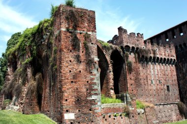 İtalya 'daki eski kale.