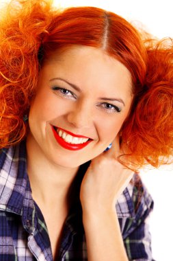 güzel kızıl saçlı kız