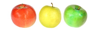 kırmızı, sarı ve yeşil elma