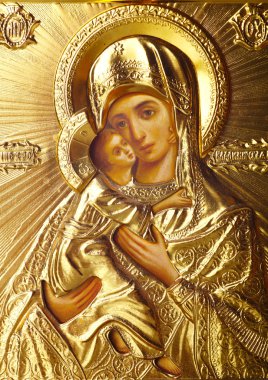 Icon of Motrer Mary clipart