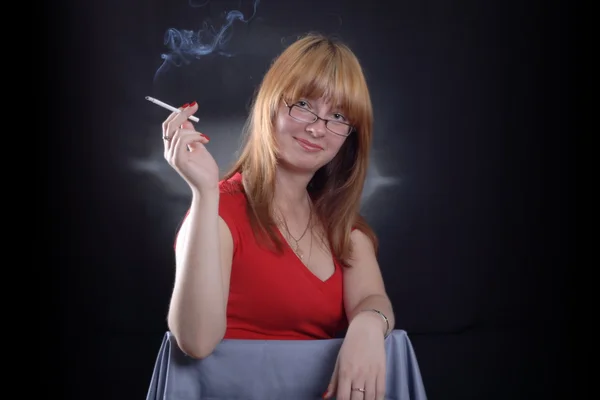 Rökning flicka — Stockfoto