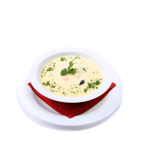 Placa de sopa gourmet —  Fotos de Stock
