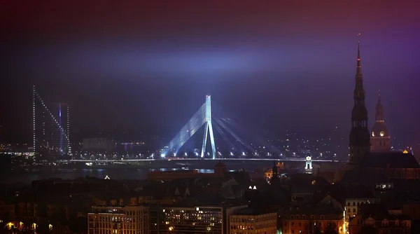 Nacht riga — Stockfoto