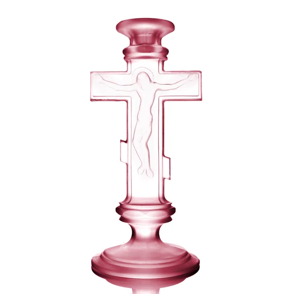 Decorative glass cross — Stock Photo, Image