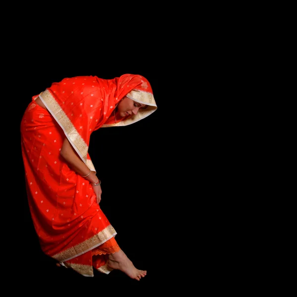 Girl in sari — Stock Photo, Image