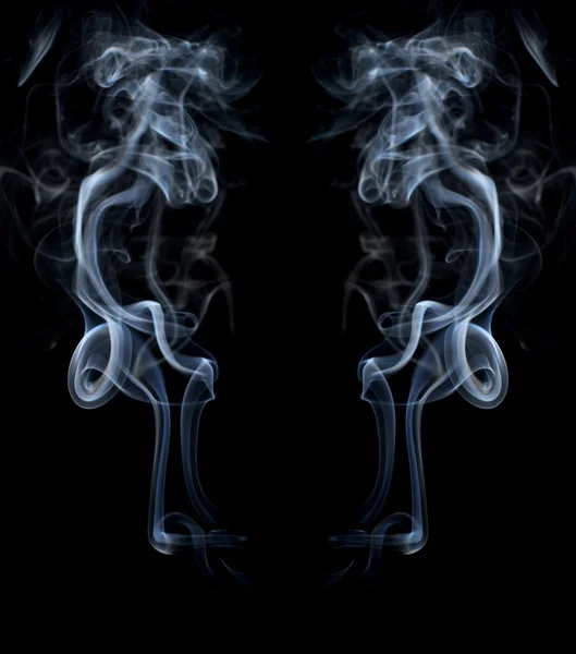 Blue smoke shapes — Stock Photo, Image