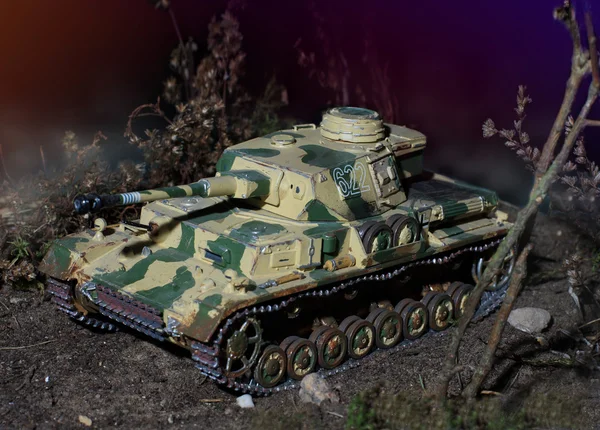 Scale model of german tank — Stock Photo, Image