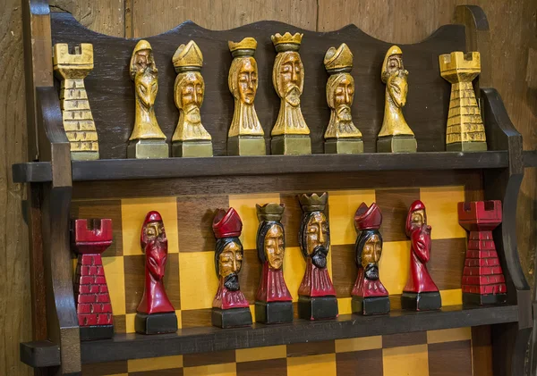 vintage satranç satranç tahtasında ayarla