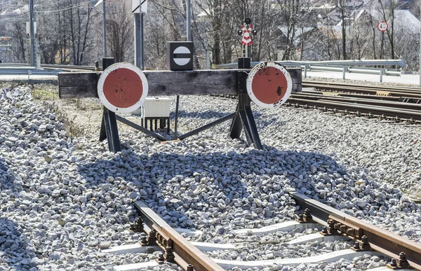 El final del ferrocarril — Foto de Stock