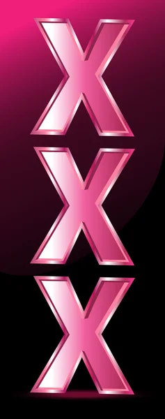 Xxx pictogram roze Stockillustratie