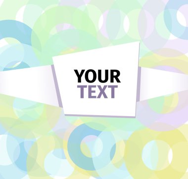 arka plan ile renkli daireler ve etiketli