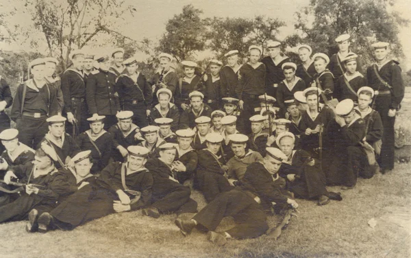 Una foto antica di marinai Fotografia Stock