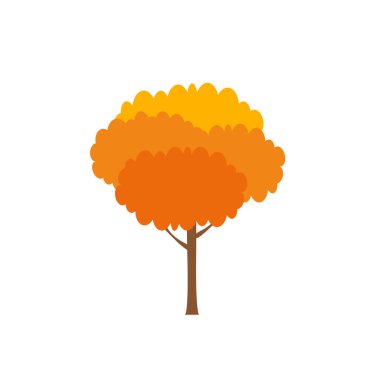 Yeşil ağaç verimliliği, Beyaz Arkaplanda çeşitli formlar, çeşitli ağaç kümeleri, dekorasyon bahçeleri ve ev tasarımları için ağaçlar. Vektör illüstrasyon ve simge