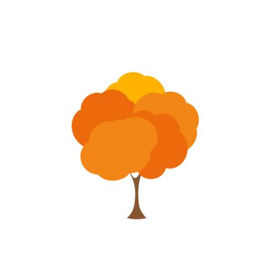 Yeşil ağaç verimliliği, Beyaz Arkaplanda çeşitli formlar, çeşitli ağaç kümeleri, dekorasyon bahçeleri ve ev tasarımları için ağaçlar. Vektör illüstrasyon ve simge