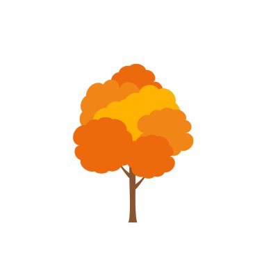 Yeşil ağaç verimliliği, Beyaz Arkaplanda çeşitli formlar, çeşitli ağaç kümeleri, dekorasyon bahçeleri ve ev tasarımları için ağaçlar. Vektör illüstrasyon ve simge