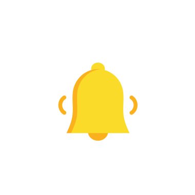 uyarı çanı simgesi seti beyaz arkaplanda izole edildi. Sosyal medya anımsatıcı için yeni uyarı ile sarı zil çal.