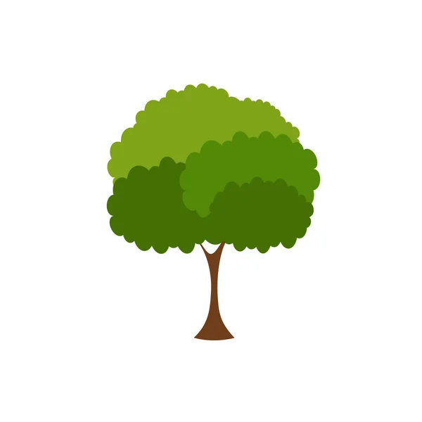 Green Tree Various Form White Background Set Various Tree Set — 스톡 벡터