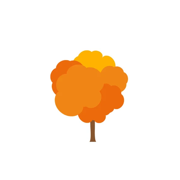 Árbol Verde Fértil Una Variedad Formas Fondo Blanco Conjunto Varios — Vector de stock