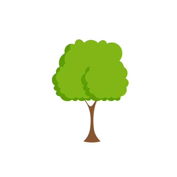 Zielone Drzewo Różnorodność Form Białym Tle Zestaw Różnych Zestawów Drzew — Wektor stockowy