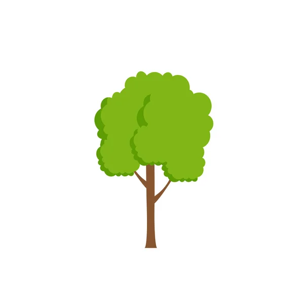 Yeşil Ağaç Beyaz Arkaplanda Çeşitli Formlar Çeşitli Ağaç Kümeleri Dekorasyon — Stok Vektör