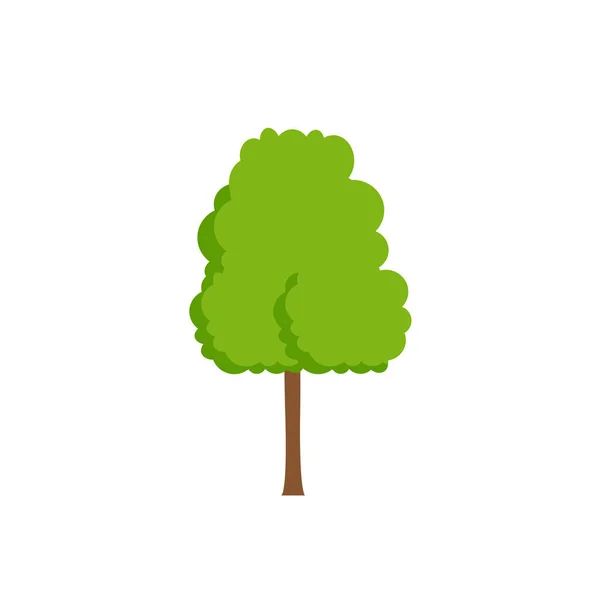 Zelený Strom Různé Formy Bílém Pozadí Sada Různých Sad Stromů — Stockový vektor