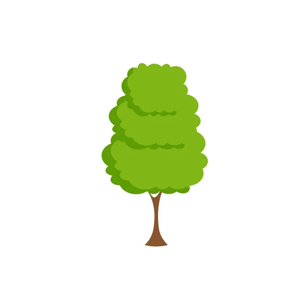 Árbol Verde Una Variedad Formas Fondo Blanco Conjunto Varios Conjuntos — Vector de stock