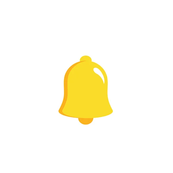 Notification Bell Icon Set Isolated White Background Render Yellow Ringing — 스톡 벡터