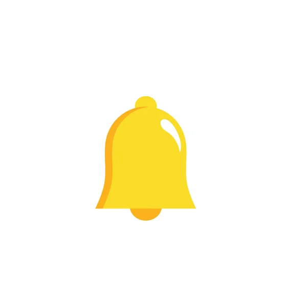 Ikona Upozornění Zvonek Nastavit Izolované Bílém Pozadí Vykreslit Žlutý Zvonek — Stockový vektor