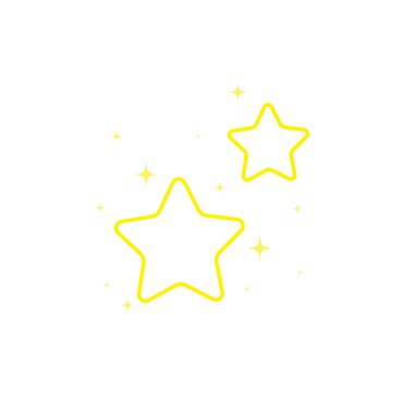 Yıldız, yıldızlı gece, kayan yıldız, havai fişekler, parılda, parılda, parılda yıldız, Noel 'de yıldız, yıldız süsleme vektör çizimi