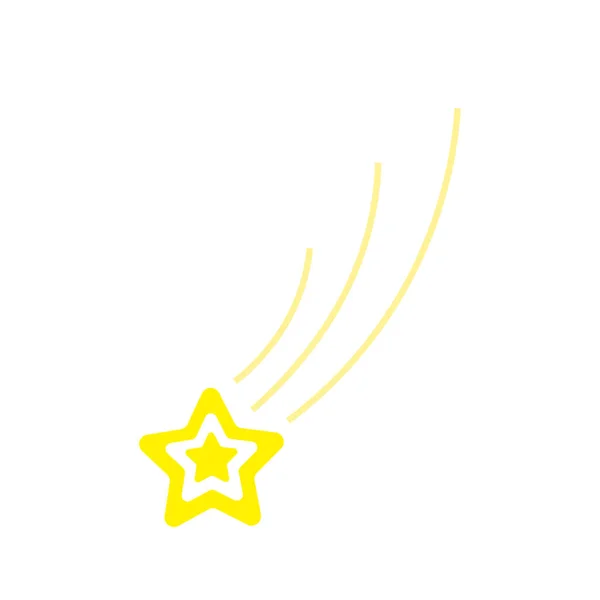 Звезда Звездная Ночь Падающая Звезда Фейерверк Мерцание Свечение Блестящая Звезда — стоковый вектор