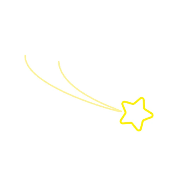 Estrella Noche Estrellada Estrella Que Cae Fuegos Artificiales Brillo Brillo — Vector de stock