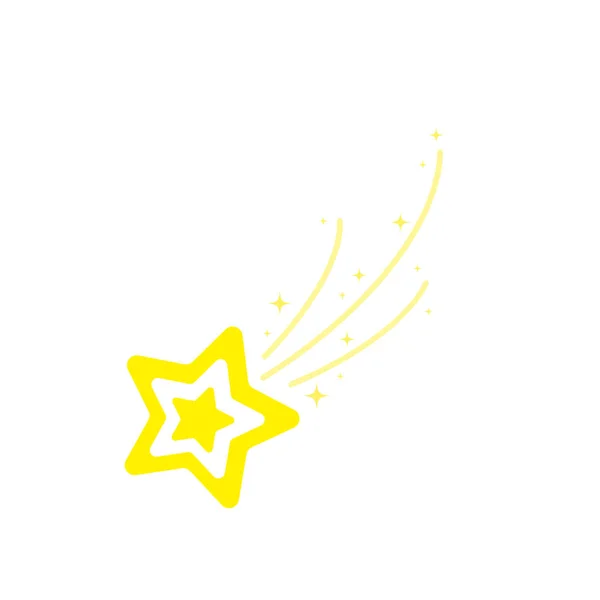 Hvězda Hvězdná Noc Padající Hvězda Ohňostroj Třpyt Záře Třpytivá Hvězda — Stockový vektor