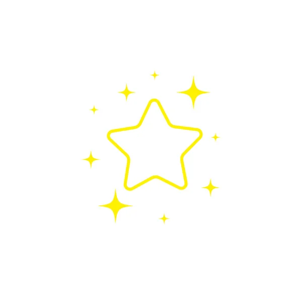 Étoile Nuit Étoilée Étoile Tombante Feux Artifice Scintillement Lueur Étoile — Image vectorielle