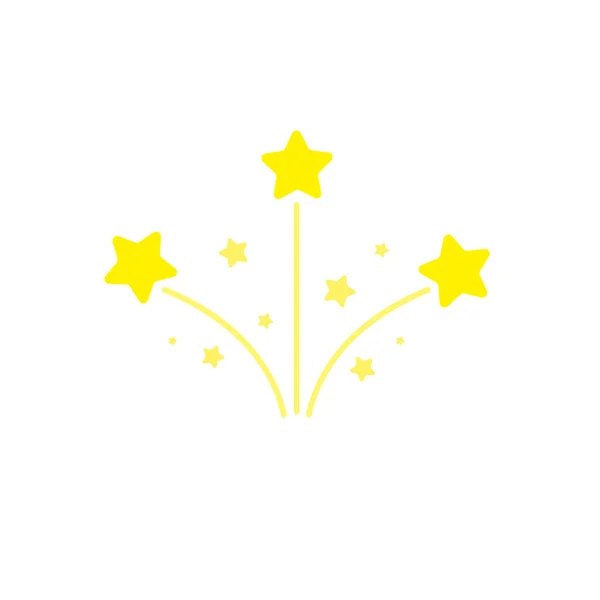 Stjärna Stjärnklar Natt Fallande Stjärna Fyrverkerier Glimt Glitter Stjärna Stjärna — Stock vektor