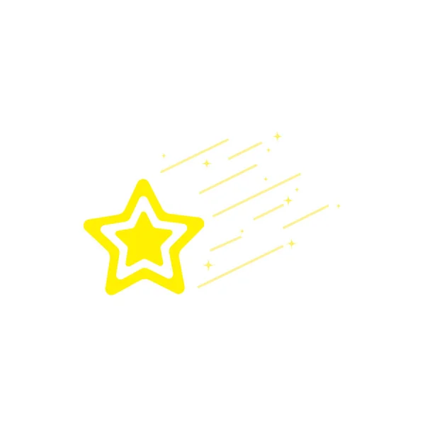 Estrela Noite Estrelada Estrela Cadente Fogos Artifício Cintilação Brilho Estrela — Vetor de Stock