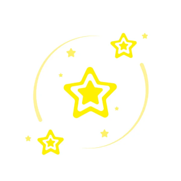 Stern Sternennacht Fallender Stern Feuerwerk Funkeln Glühen Glitzern Stern Stern — Stockvektor