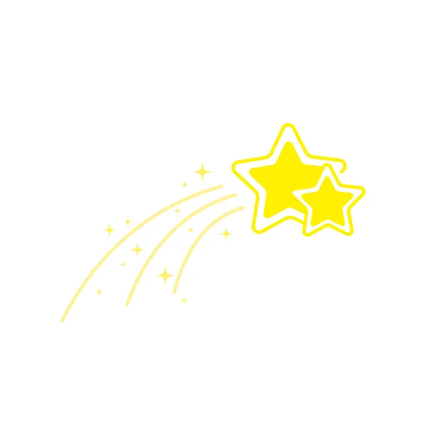 Star Starry Night Falling Star Fireworks Twinkle Glow Glitter Star — Stock Vector