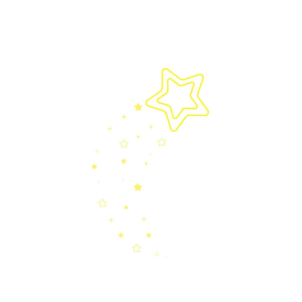 Étoile Nuit Étoilée Étoile Tombante Feux Artifice Scintillement Lueur Étoile — Image vectorielle