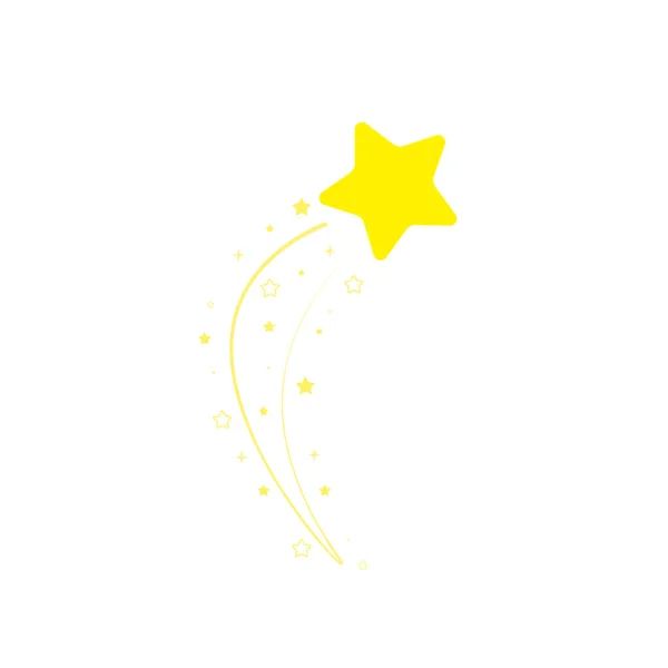 Star Starry Night Falling Star Fireworks Twinkle Glow Glitter Star — Stock Vector
